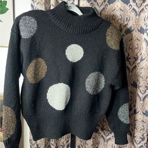 Black vintage black Acrylic sweater. It is a Liz Claiborne sweater.